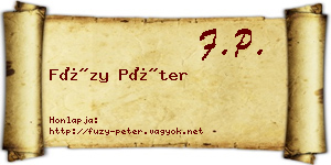 Füzy Péter névjegykártya