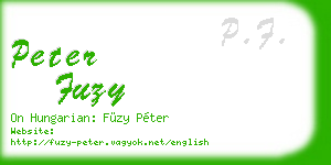 peter fuzy business card